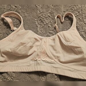 Elegant Cream Embroidered Bra